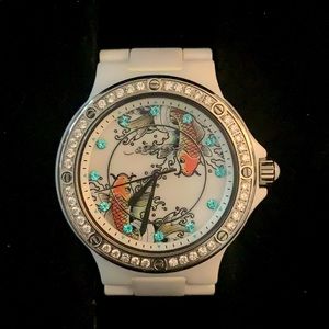 Ed Hardy Koi fish ceramic watch